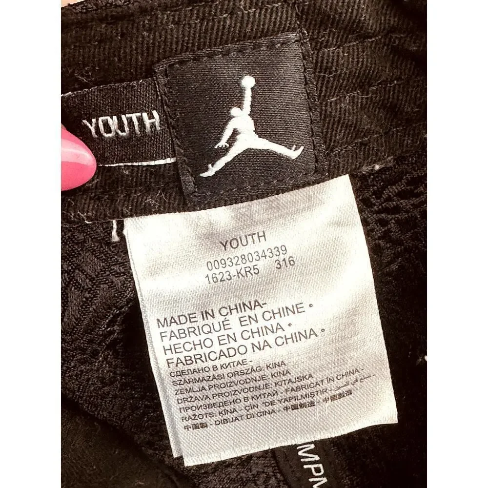 Air Jordan Black Red Jumpman Baseball Snapback Cap Youth